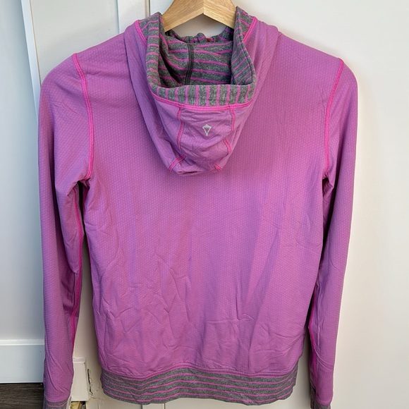 Ivivva by lululemon reversible jacket with hood size 14 pink and grey - Picture 8 of 8
